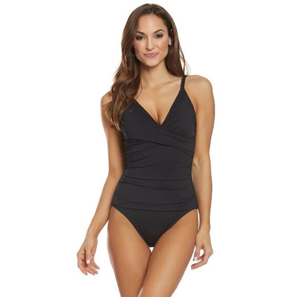 New. Tommy Bahama black tummy control swimsuit. Normally $149. Size 4 - Picture 3 of 10